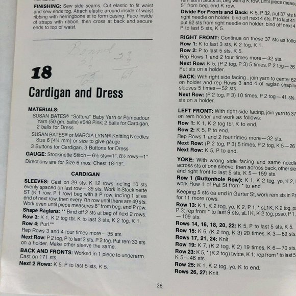 Fairy Tale Baby Book Susan Bates Knitting Pattern Book 17340 Babies to 3 Years - Picture 8 of 12